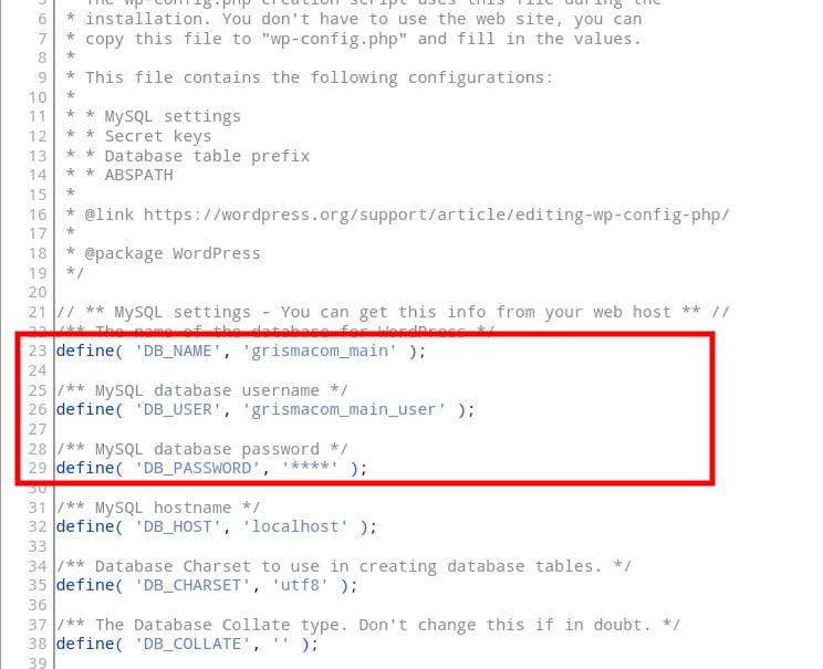 Giving Database Details To Install Wordpress Manually