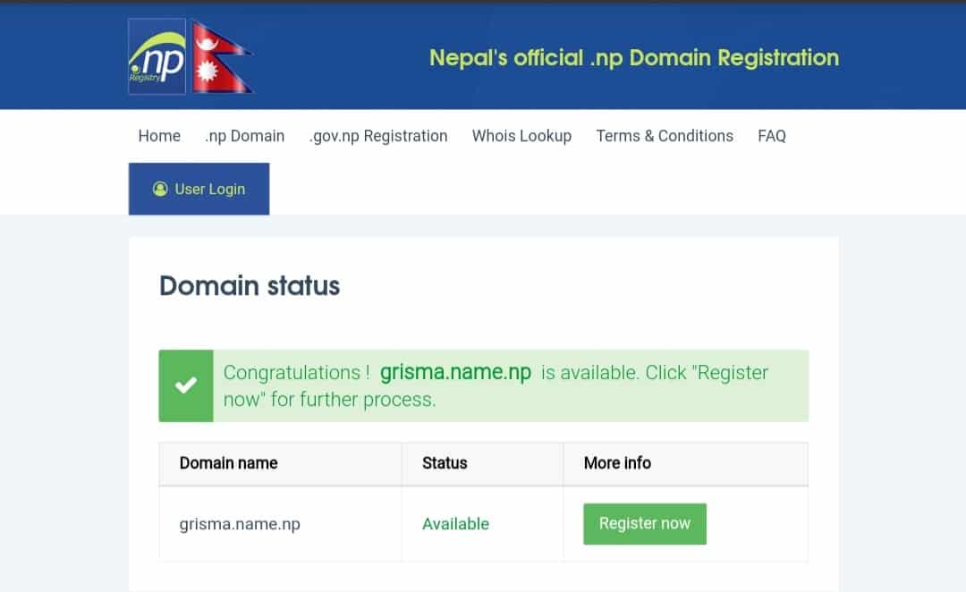 How To Register .Com.np Domain For Free In Nepal? 2 Check .Np Domain Availability