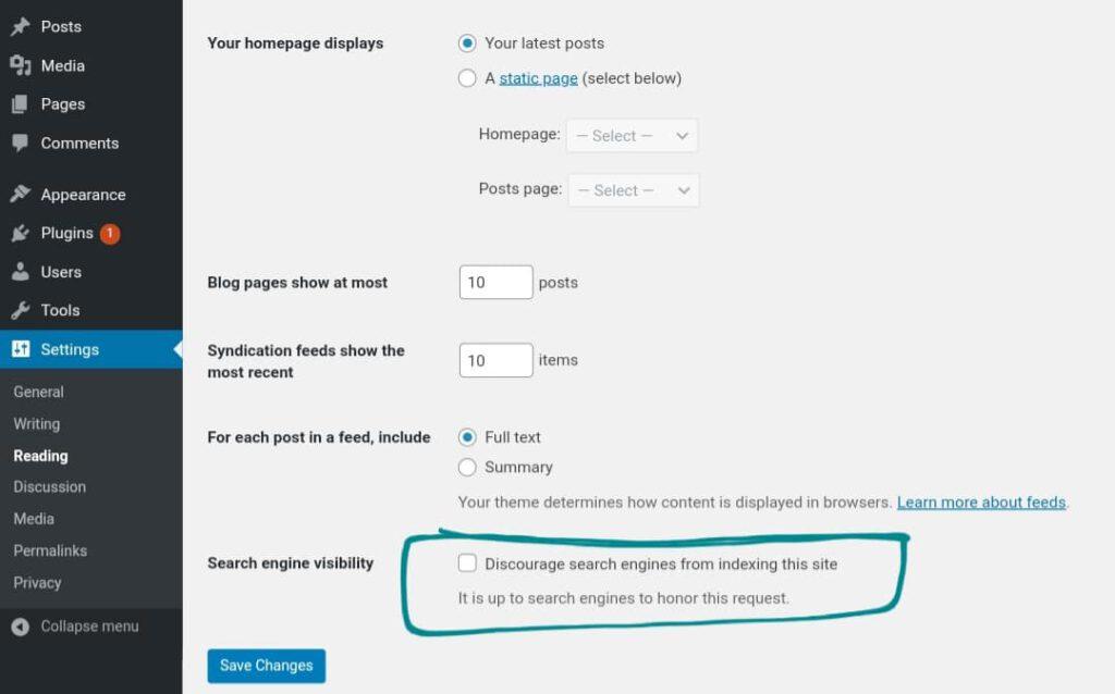 The Must Have Initial Setup Required After Installation Of Wordpress 2 Discourage Search Engines Indexing