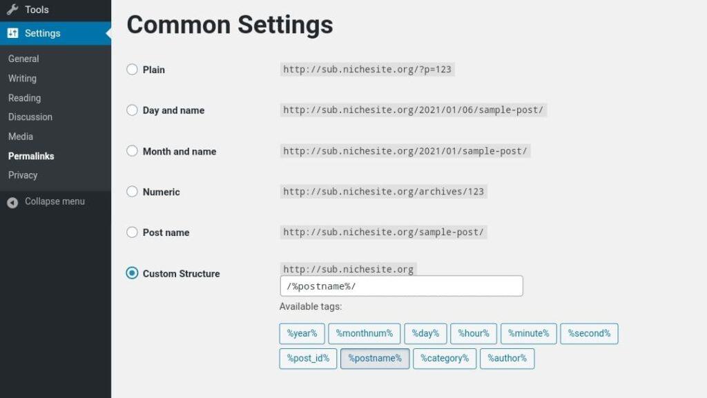 The Must Have Initial Setup Required After Installation Of Wordpress 5 Permalink Structure