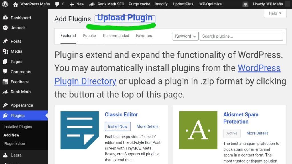 What Are Wordpress Plugins? 2 Upload Wordpress Plugin