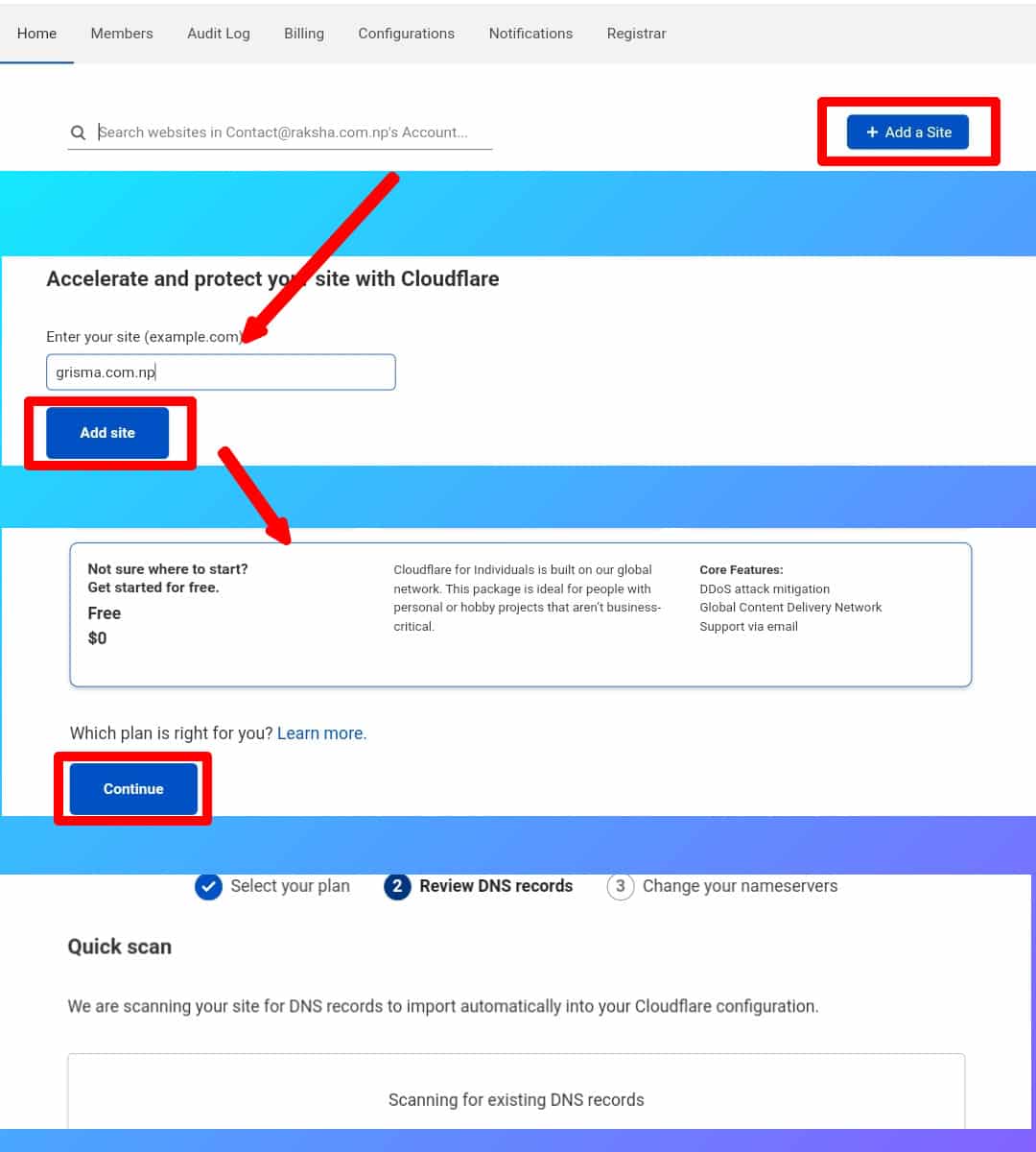 Adding.com.np Domain On Cloudflare