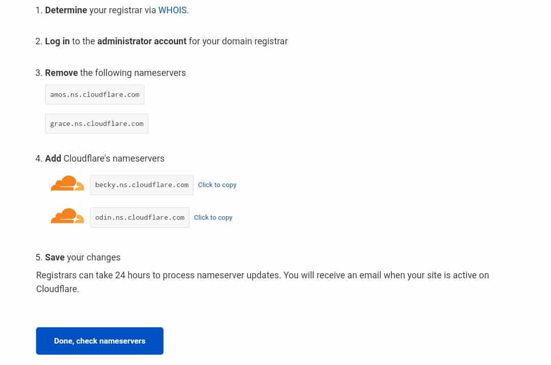 Cloudflare Nameservers
