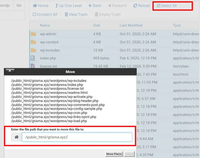 Moving File In Desired Location