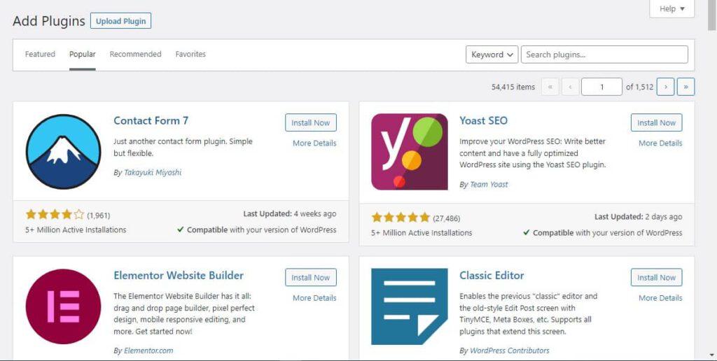 Adding Wordpress Plugins