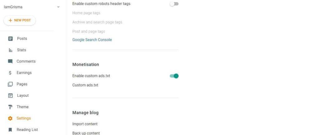 Solving Adsense Earning At Risk Issue Caused By Ads.txt File In Blogger Website